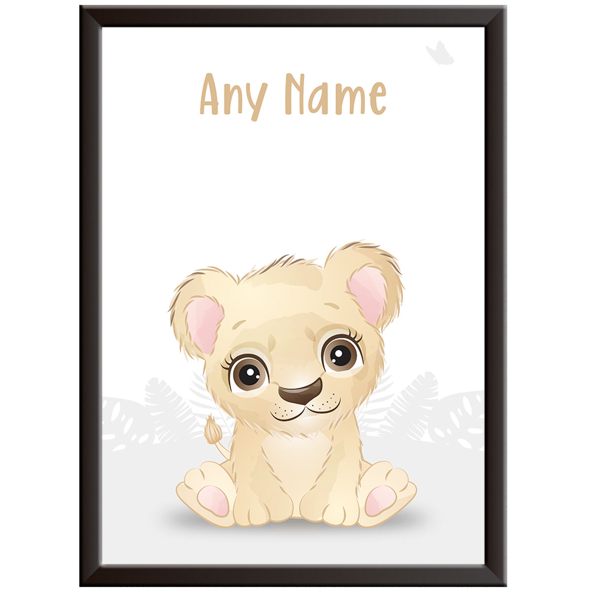 Personalised Nursery Safari Animal Print - Lion Cub