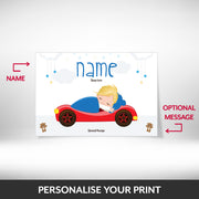 What can be personalised on this nursery wall art prints