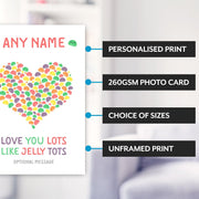 Love You Lots Like Jelly Tots Print