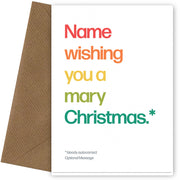 Personalised Mary Christmas Card