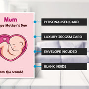 Main features of this pregnant mothers day card