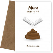 Funny Mother's Day Card for Mum | What's for Tea? Sh*t with Sugar on! (Grew Up in 70s 80s)