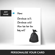 What can be personalised on this brother christmas cards