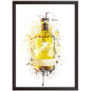 Mustard Gin Bottle Wall Art Print