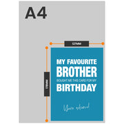 The size of this birthday card sister is 7 x 5" when folded