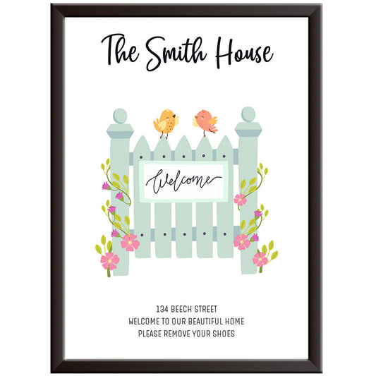 Personalised New Home Gifts for Couples - Garden Gate