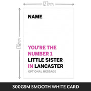 The size of this little sister birthday cards is 7 x 5" when folded