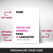 What can be personalised on this cards for nana