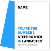 Personalised Number 1 Step Brother Card