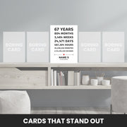 67th anniversary card for husband that stand out