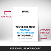 What can be personalised on this fathers day cards