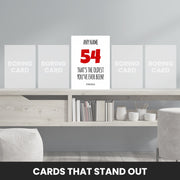 54th birthday card for men that stand out