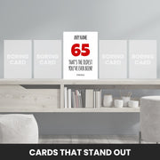 65th birthday card for men that stand out