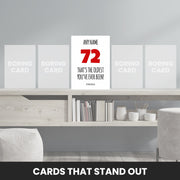 72nd birthday card for men that stand out