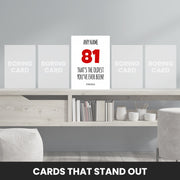 81st birthday card for men that stand out