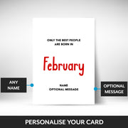 What can be personalised on this february birthday