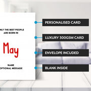 Main features of this card for may birthday