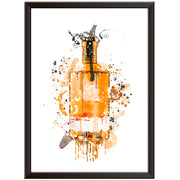 Orange Vodka Bottle Wall Art Print