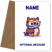 Owl Teacher Greetings Card