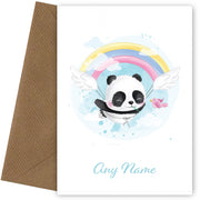 Personalised Panda Flying Card