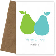 Personalised Perfect Pair (Pear) Card