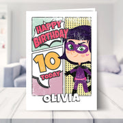 10th birthday cards shown in a living room