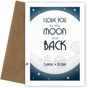 Personalised I Love You To The Moon And Back Card
