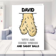 Personalised Saggy Balls Card