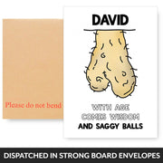 Personalised Saggy Balls Card
