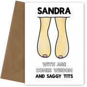 Personalised Saggy Tits Card