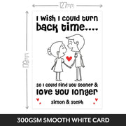 Personalised Turn Back Time Card (Love 3)