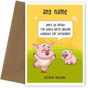 Personalised Christmas Card - Pigs Getting Blankets