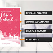 Main features of this christmas card for Mum & Husband