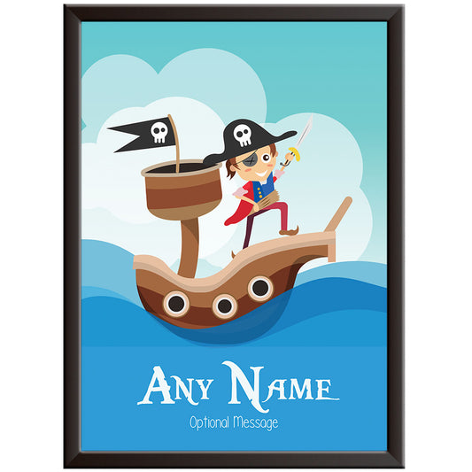 Pirate Poster for Boys Bedroom or Nursery Decor