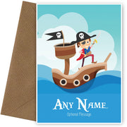 Personalised Pirate Card for Boys