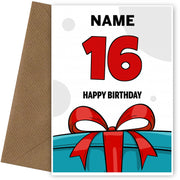 Happy 16th Birthday Card - Bold Gift / Present Design