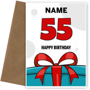 Happy 55th Birthday Card - Bold Gift / Present Design