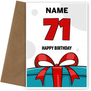 Happy 71st Birthday Card - Bold Gift / Present Design