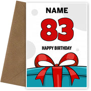 Happy 83rd Birthday Card - Bold Gift / Present Design