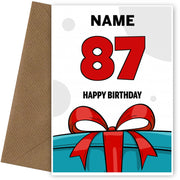 Happy 87th Birthday Card - Bold Gift / Present Design
