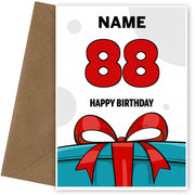 Happy 88th Birthday Card - Bold Gift / Present Design