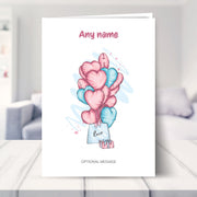 Girls Birthdays Cards - Pretty Balloon and Gift Set