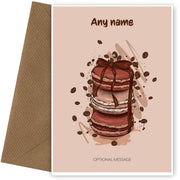 Pretty Macaroon Cakes - Personalised Birthday Cards for Women