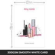Girls Birthdays Cards - Pretty Pink Cosmetics Set