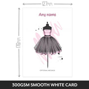 Girls Birthdays Cards - Pretty Pink Dress