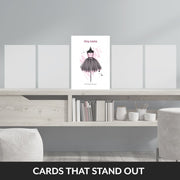 Girls Birthdays Cards - Pretty Pink Dress
