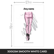 Girls Birthdays Cards - Pretty Pink Legging
