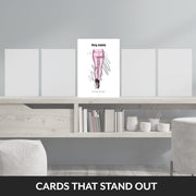 Girls Birthdays Cards - Pretty Pink Legging