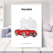 Birthdays Cards for Him - Red Vintage Sports Car