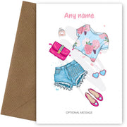 Pretty Summer Fashion Set - Personalised Birthday Cards for Women